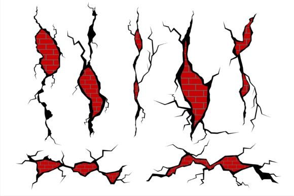 Download Cracked Brick Wall. a Cracked Stonewall. - Brick Collection