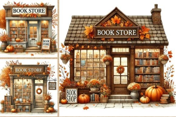 Download Autumn Book Shop Clipart Bundle - Art Collection