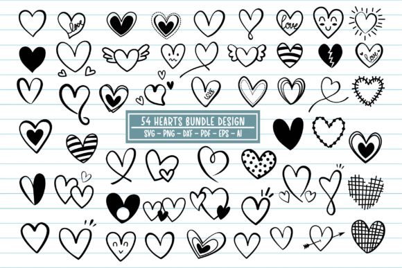 Download 54 Hearts Svg Heart Buldle SVG Valentine - Art Collection
