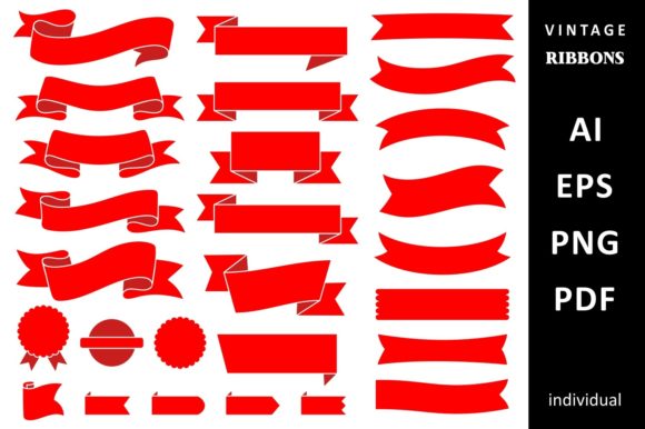 Download Red Vintage Banner Ribbon Clipart Vector - Art Collection