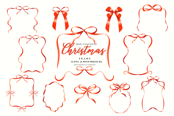 Download Coquette Christmas Border Frame Clipart - Art Collection