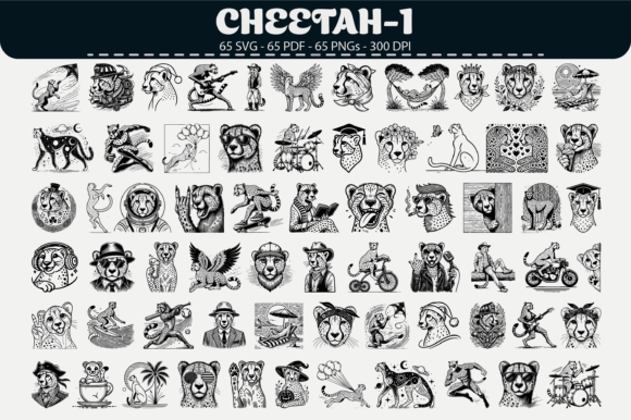Download Cheetah Vector Clipart – 65 Designs - Art Collection