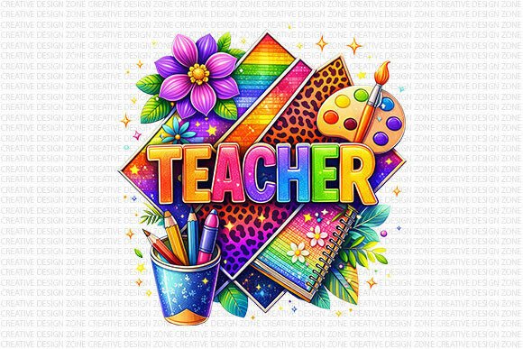 Download Colorful Teacher Leopard PNG - Leopard png Collection