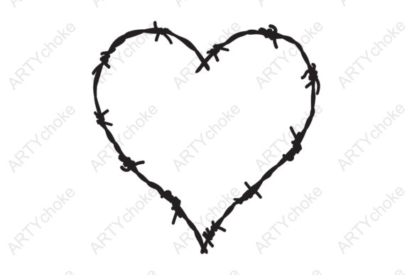 Download Barb Wire Heart. SVG File for Cricut - Art Collection