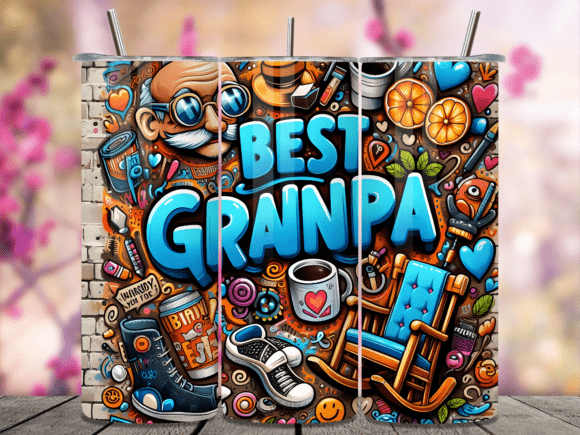 Download Best Grandpa Graffiti Art Tumbler Wrap - Art Collection
