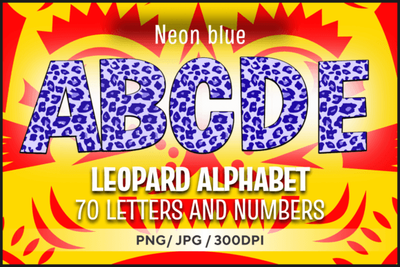 Download Neon Blue Leopard Сlipart - Art Collection