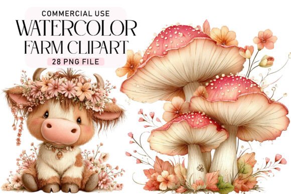 Download Watercolor Farm Clipart Bundle - Art Collection
