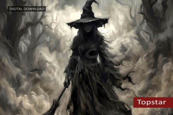 Download Dark Gothic Witch Spooky Halloween Art - Art Collection