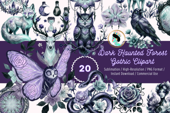 Download Dark Academia Gothic Clipart PNG Bundle - Art Collection