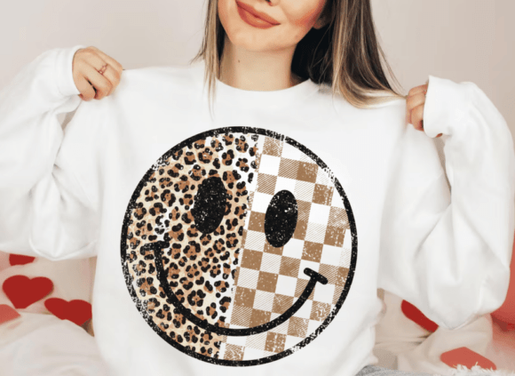 Download Retro Fall Smiley Face PNG, Leopard Png - Leopard png Collection