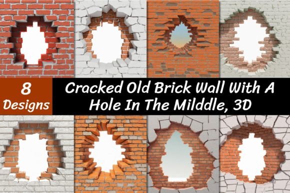 Download Cracked Old Brick Wall Textures 3D - Brick Collection