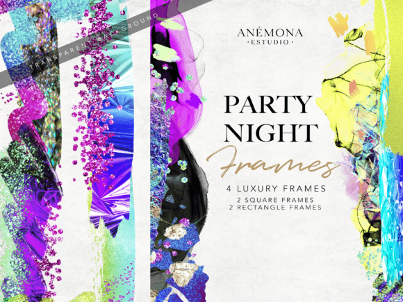 Download Neon Party Borders Clipart - Art Collection