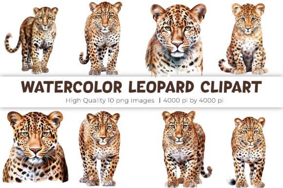 Download Watercolor Leopard Clipart - Art Collection