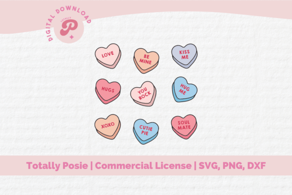 Download Conversation Hearts SVG - Art Collection