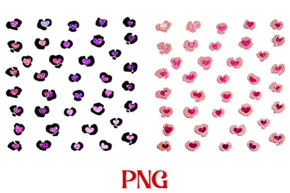 Download Glitter Heart Leopard Sublimation Png - Art Collection