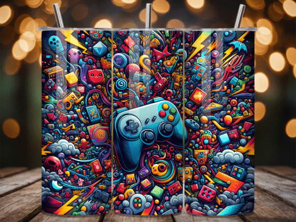 Download Doodle Gamer Art Graffiti Tumbler Wrap - Art Collection
