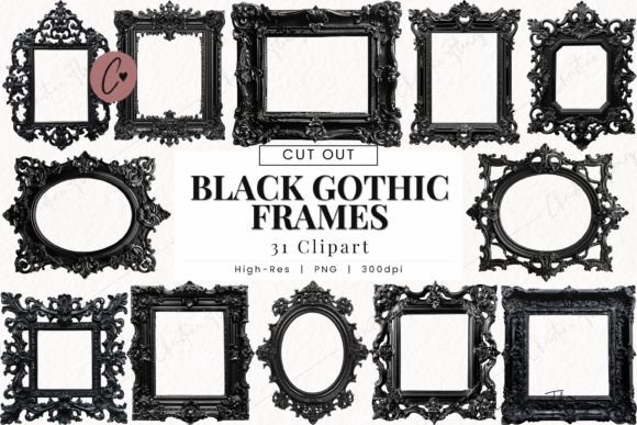 Download Black Gothic Frames Clipart, Goth PNG - Art Collection