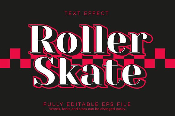 Download Roller Skate Text Effect Font Type - Font Collection