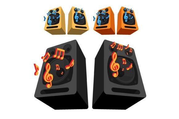 Download Isometric Advertising DJ Party Speakers - Art Collection