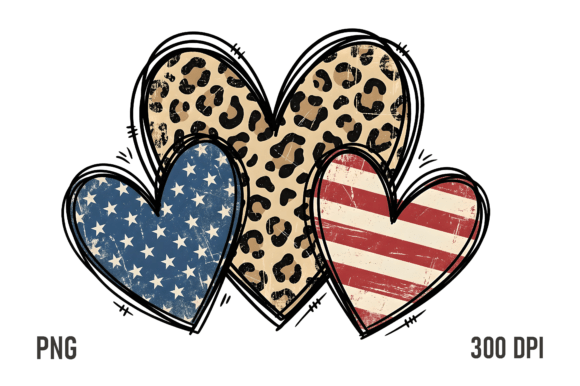 Download Leopard USA Heart PNG - Art Collection
