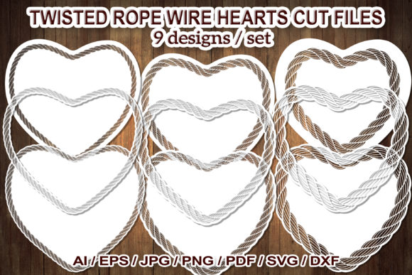 Download Twisted Rope Wire Heart SVG Cut Files - Art Collection