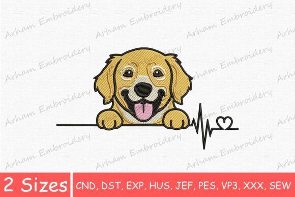 Download Golden Retriever Heartbeat - Art Collection
