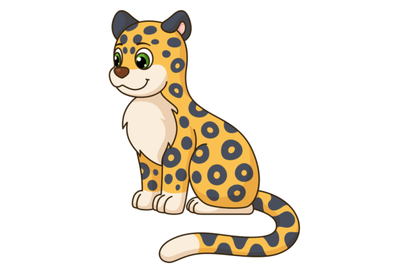 Download Cartoon Leopard. Funny Cheetah Character - Art Collection