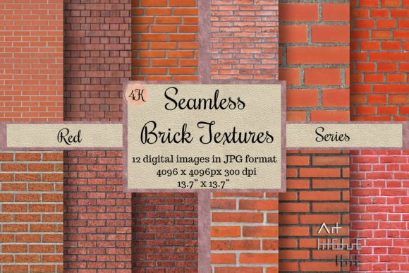 Download 12 Seamless Red Brick Texture, Tile Wall - Premium Bundle