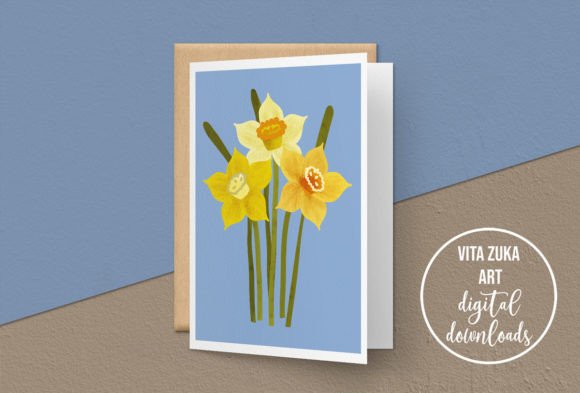 Download Daffodil Downloadable Greeting Card - Greeting Collection