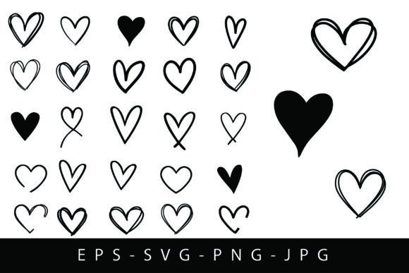 Download Heart SVG Bundle, Heart Doodle Cliparts, - Art Collection