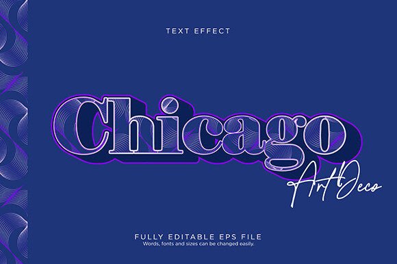 Download Chicago Text Effect Font Type Vector - Font Collection
