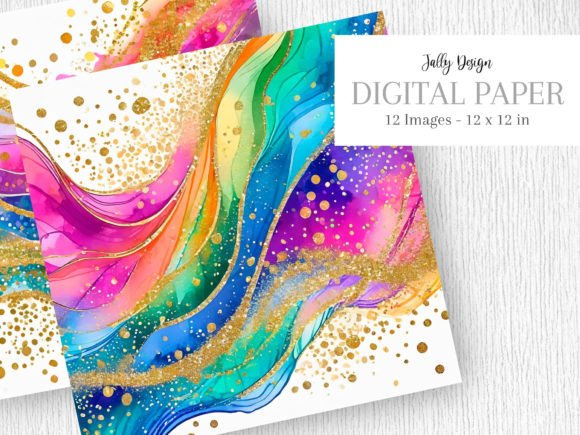 Download Vivid Colored Rainbow Alcohol Ink Art - Art Collection