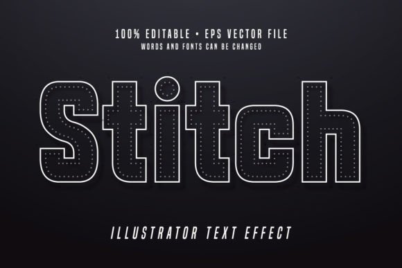 Download Stich 3D Illustrator Text Effect Font - Font Collection