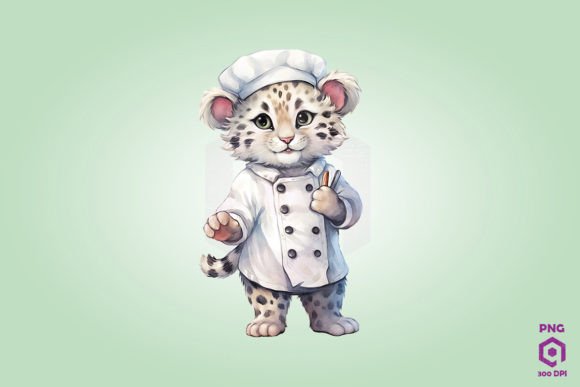 Download Chef Snow Leopard Clipart PNG - Art Collection