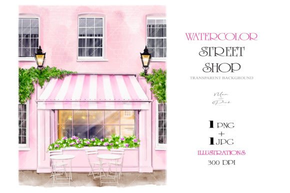 Download Digital Watercolor Street Shop Clipart - Art Collection