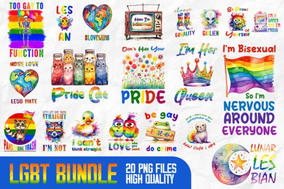 Download LGBT Cute Cartoon Bundle Design - Art Collection