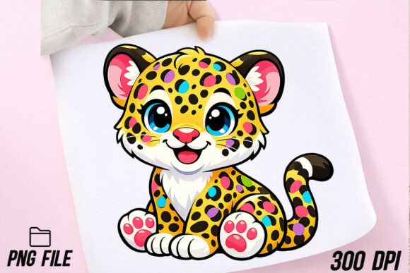 Download Cute Colorful Leopard PNG - Leopard png Collection