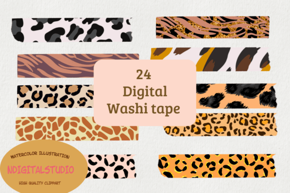 Download Washi Digital Tape Leopard Png - Leopard png Collection