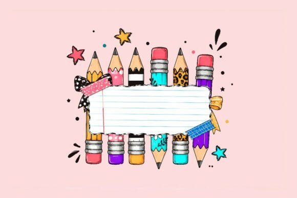Download Pencil Supplies Clipart Frame Design - Art Collection